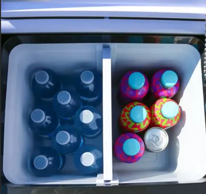 BougeRV fridge keeping drinks cold in an RV