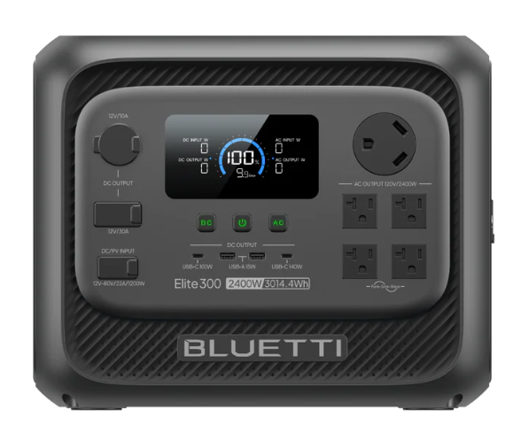 BLUETTI Elite 300 installed in a home garage